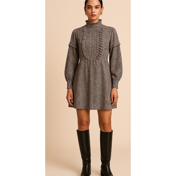 Walter Baker Women's Adriana Long Sleeve Floral Dress Boho style Size  10 - Picture 2 of 12